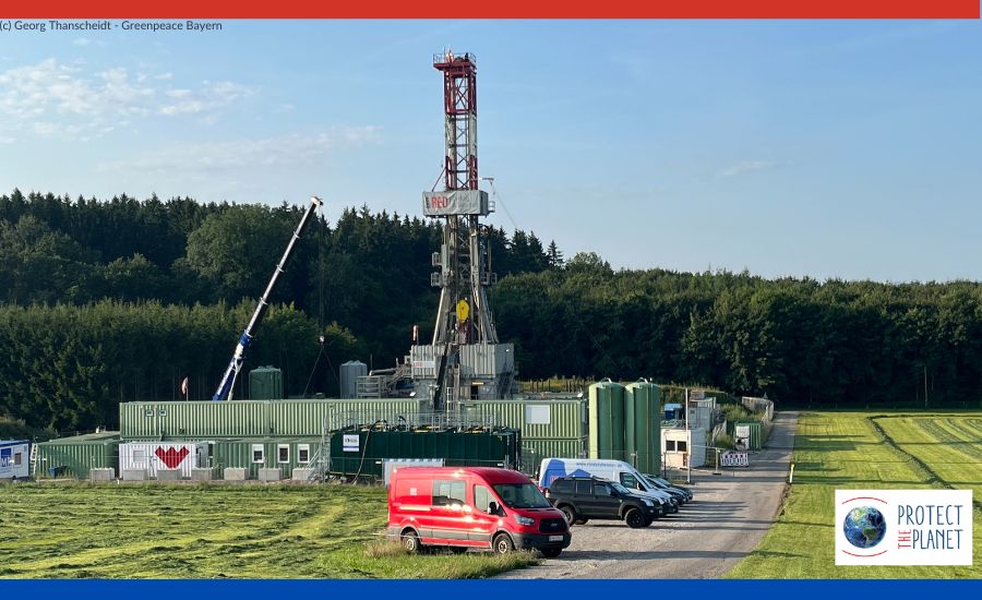 Beitragsbild Bohrplatz Reichling (c) Greenpeace Bayern