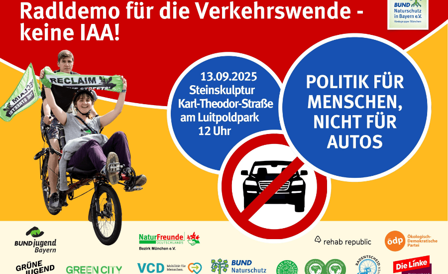 Plakat der Radldemo am 13.09.25